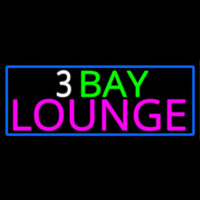 3 Bay Lounge With Blue Border Neon Skilt