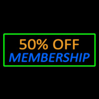 50 Off Membership Neon Skilt