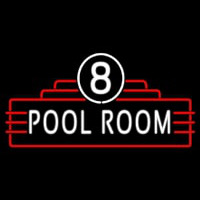 8 Pool Room Neon Skilt