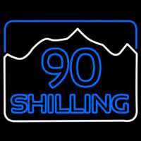 90 Shilling Logo Neon Skilt