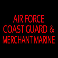 Air Force Coast Guard Merchant Marine Neon Skilt