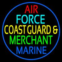 Air Force Coast Guard Merchant Marine Neon Skilt