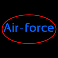 Air Force With Red Border Neon Skilt