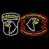 Airborne Division Screaming Eagle Neon Skilt