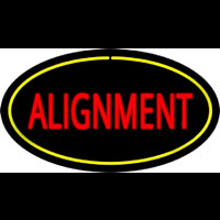 Alignment Yellow Oval Neon Skilt