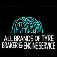 All Brands Of Tyre Brakes And Engine Service Neon Skilt