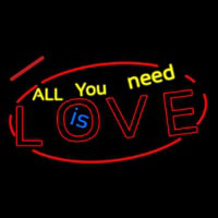All You Need Is Love Neon Skilt