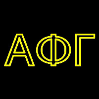 Alpha Phi Gamma Sorority Neon Skilt