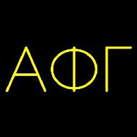 Alpha Phi Gamma Sorority Neon Skilt