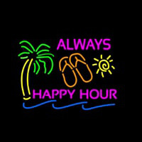 Always Happy Hour Neon Skilt