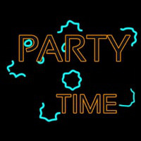 And Party Time 1 Neon Skilt