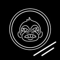 Angry Monkey Neon Skilt