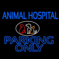 Animal Hospital Parking Only Neon Skilt