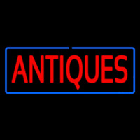 Antiques With Border Neon Skilt