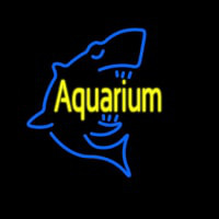Aquarium With Shark Logo Neon Skilt