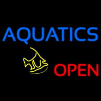 Aquatics Open Fish Neon Skilt