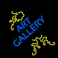 Art Gallery With Art Neon Skilt