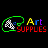 Art Supplies With Logo Neon Skilt
