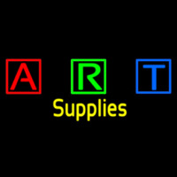 Art Supplies With Three Multi Color Bo  Neon Skilt