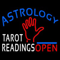 Astrology Tarot Readings Open Neon Skilt