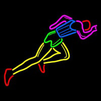Athlete Running Neon Skilt