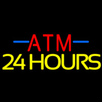 Atm 24 Hrs 1 Neon Skilt