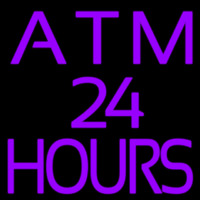 Atm 24 Hrs Neon Skilt