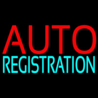 Auto Registration Block Neon Skilt