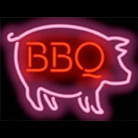BBQ PIG Neon Skilt