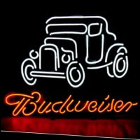 BUDWEISER VINTAGE CAR Neon Skilt