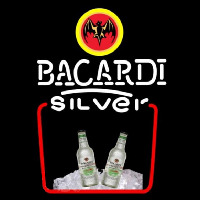 Bacardi Silver Rum Sign Neon Skilt