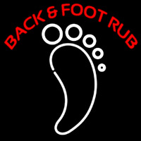 Back And Foot Rub White Foot Neon Skilt