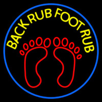 Back Rub Foot Rub Red Foot Neon Skilt