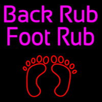 Back Rub Foot Rub With Foot Neon Skilt