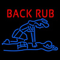 Back Rub With Logo Neon Skilt