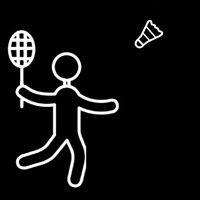 Badminton Player Neon Skilt
