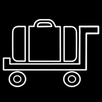 Baggage Cart Icon Neon Skilt