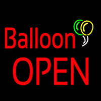 Balloon Block Open Neon Skilt