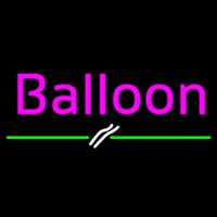 Balloon Line Green Neon Skilt