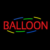 Balloon Multicolored Deco Style Neon Skilt