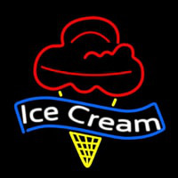 Banner Ice Cream Neon Skilt