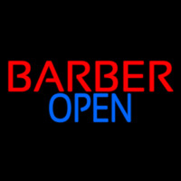 Barber Open Neon Skilt