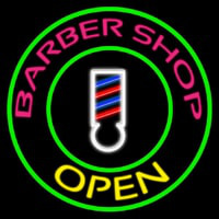 Barber Shop Open Neon Skilt