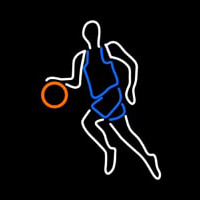 Basketball Player Neon Skilt