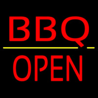 Bbq Block Open Neon Skilt
