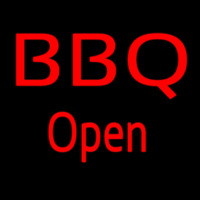 Bbq Open Neon Skilt