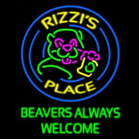 Beavers Always Welcome Neon Skilt