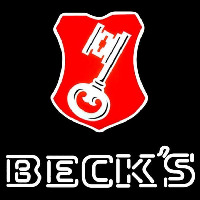 Beck Key Label Beer Sign Neon Skilt