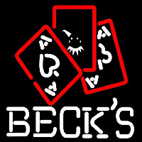 Becks Ace And Poker 16 16 Beer Sign Neon Skilt