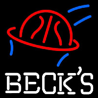 Becks Basketball Beer Neon Skilt